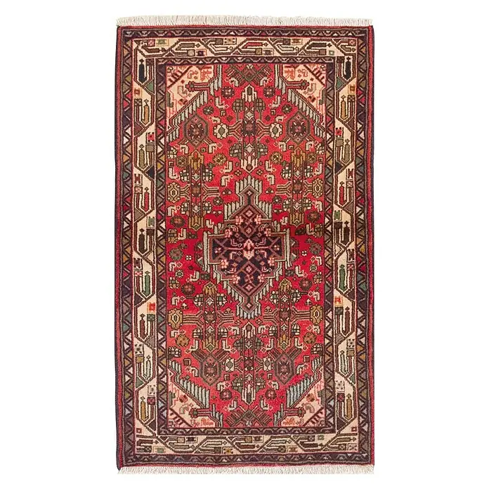 Alfombra Persa Hamadan - Burdeos, 120 x 80 cm, Lana