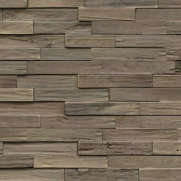 Indo Houten paneel Indo 3D Wall Driftwood Mindanao - Hevea, 560 x 200 x 10 mm, 9 panelen - Vooraanzicht