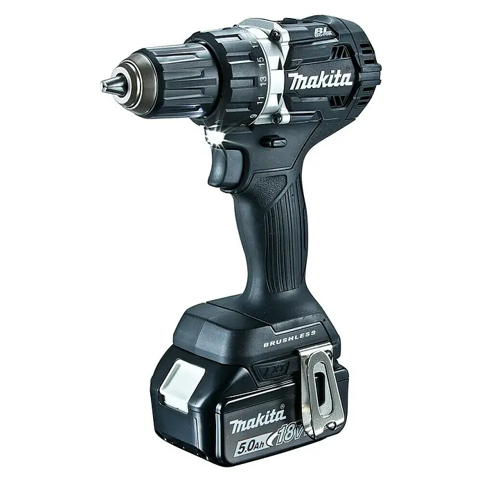 Makita Akku-Bohrschrauber DDF484BJX1 - 18 V, 2 Akkus, 5 Ah - 3 Ah, 2.000 U/min - Vorderansicht