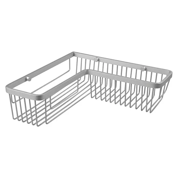 Tatay Cesta de baño angular Ice - 30 x 30 x 8,5 cm, Plateado