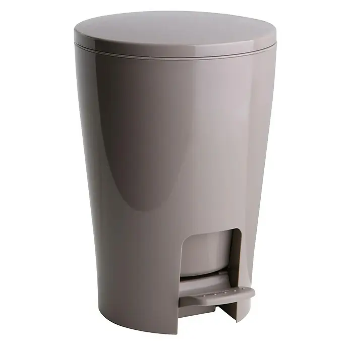 Tatay Cubo con pedal Diabolo - 5 l, Beige, Redonda, Plástico