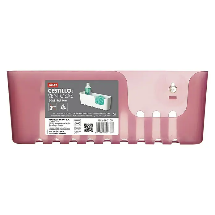 Tatay Cesta de baño Standard - 8,5 x 30 x 11 cm, Lila