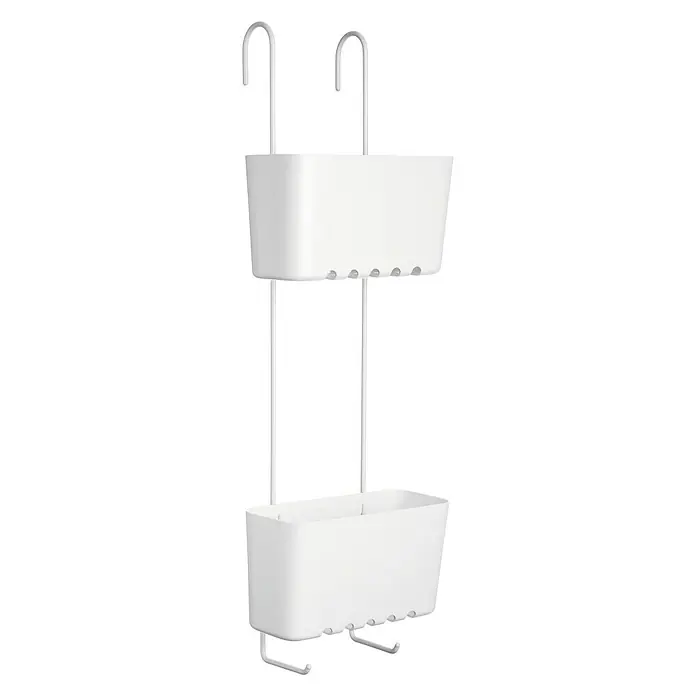 Tatay Standard Cesta de baño doble - 13 x 20 x 59 cm, Blanco