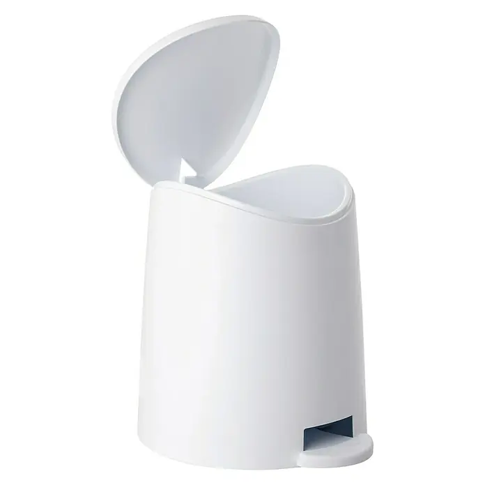 Tatay Standard Cubo con pedal - 3 l, Blanco, Redonda, Plástico