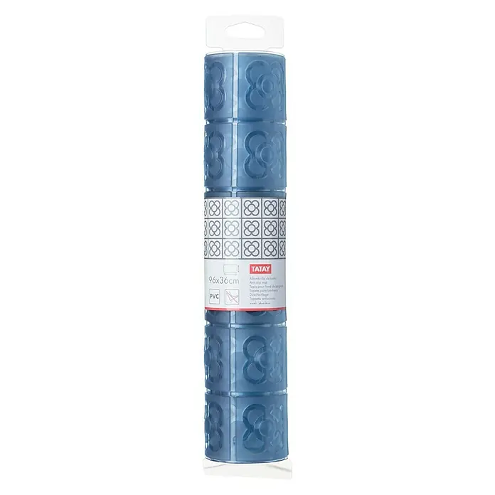Tatay Alfombra antideslizante para bañera BCN - 36 x 96 cm, PVC, Azul