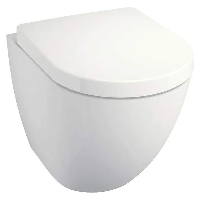 Camargue Komplet zidne WC školjke Plus 50 2.0 - Bez ruba, Bez posebne glazure, Oblik ispiranja: Duboko, WC odvod: Vodoravno, Bijele boje