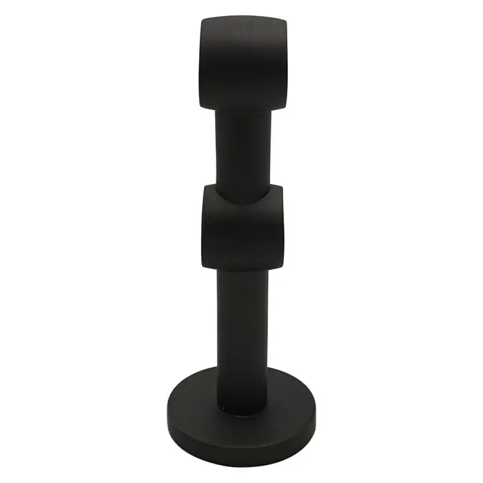 Expo Ambiente Doppelträger Noble - Eisenoptik-brush, Geeignet für: Gardinenstangen Ø 20 mm, Länge: 13,4 cm - Vorderansicht