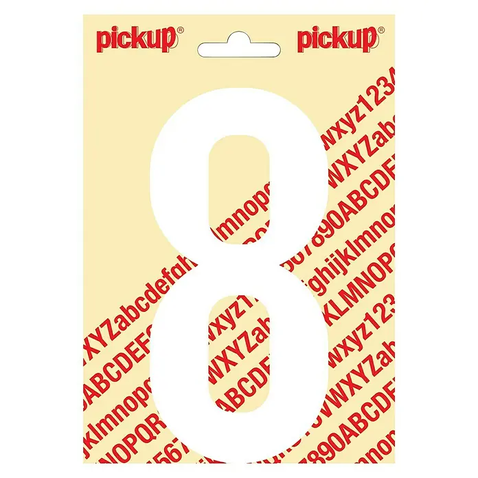Pickup Naljepnica - Motiv: 8, Bijele boje, Visina: 150 mm