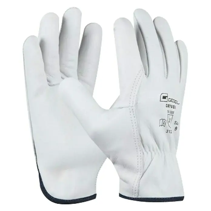 Gebol Guantes de trabajo Driver - Medida: 10, Blanco