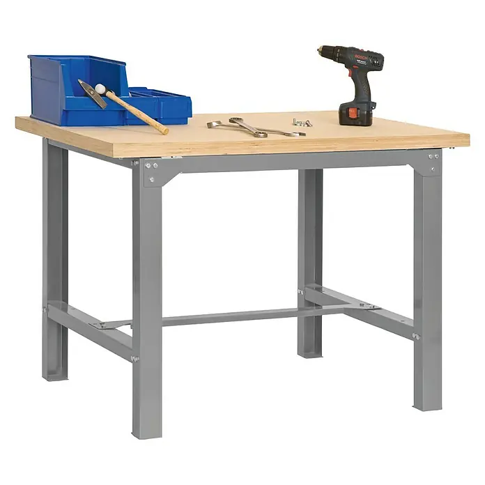 Simonrack Simonwork Banco de trabajo BT6 Plywood - L x An x Al: 76 x 180 x 86,5 cm, Capacidad de carga: 800 kg, Gris