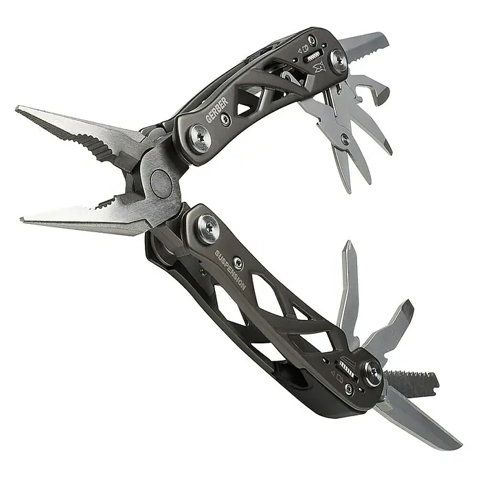 Gerber Multi-Tool Suspension - 12 Funktionen, Edelstahl - Linke Seitenansicht