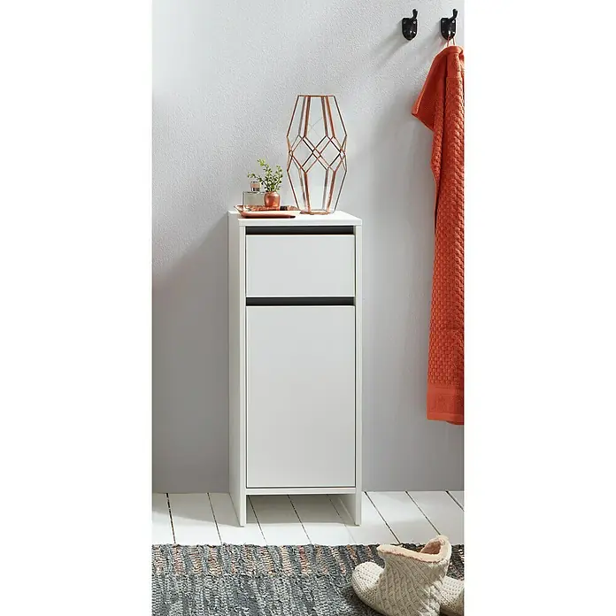 Basic Midischrank Basic - 32 x 28 x 80 cm, Weiß - Stimmungsaufnahme