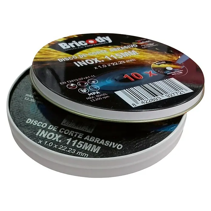 Disco de corte BCD10 - 125 mm, Espesor disco: 1 mm, Apto para: Acero inoxidable