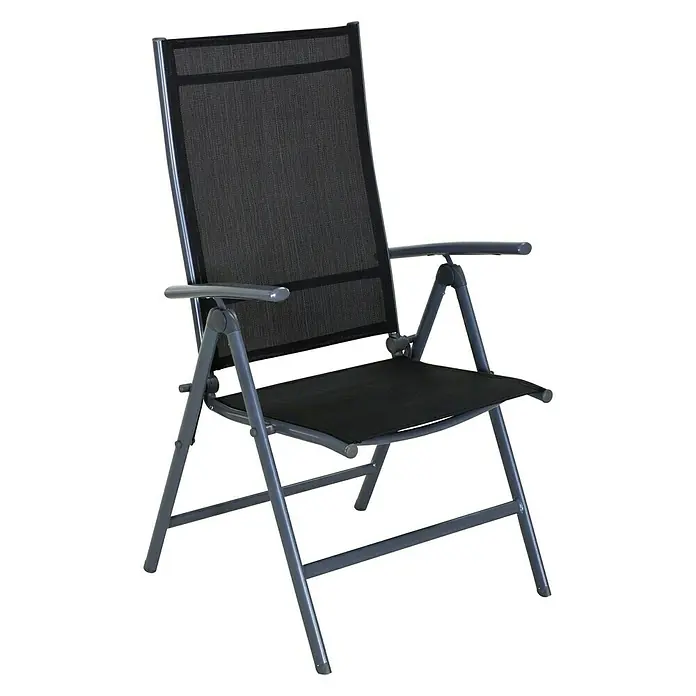 Sunfun Sillón de posiciones Lea - Negro, Respaldo regulable - Vista angular