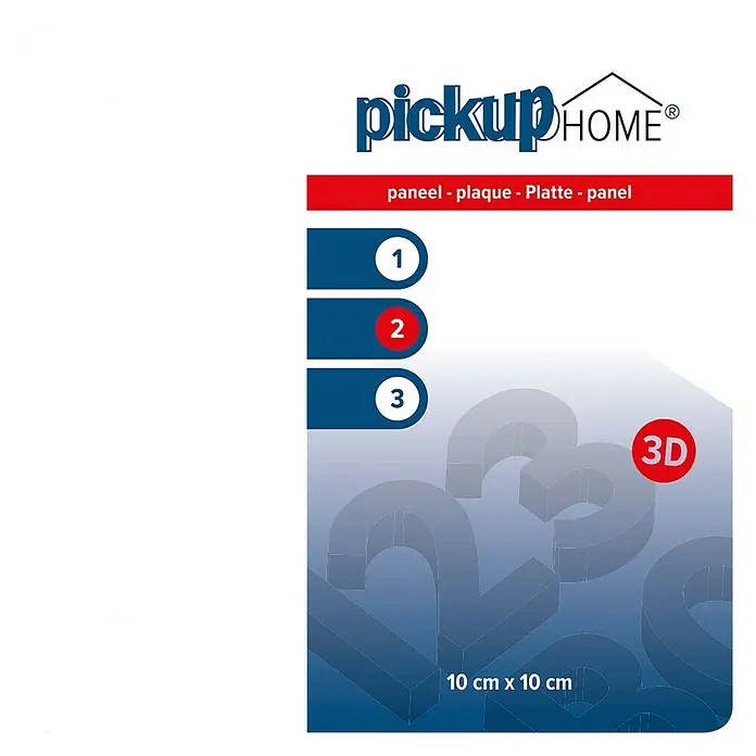 Pickup 3D Home Pločica s oznakom - D x Š: 10 x 10 cm, Bijele boje