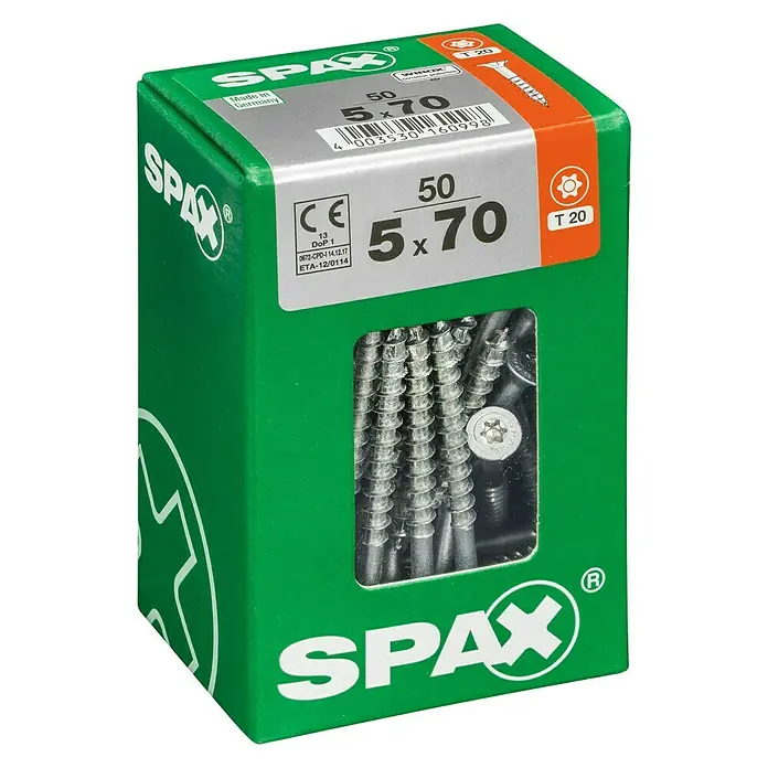 Spax Universalschraube T-Star plus - Ø x L: 4,5 x 40 mm, T-Star plus, 175 Stk. - Linke Seitenansicht