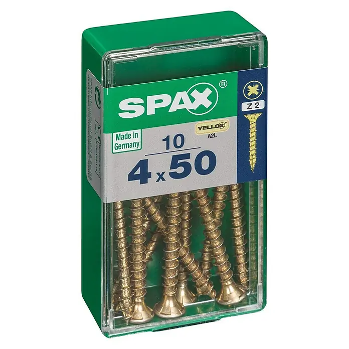 Spax Univerzalni vijak - 4 x 50 mm, Puni navoj, 10 kom - Pogled s lijeve strane