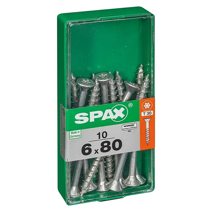 Spax Univerzalni vijak T-Star plus - Ø x D: 6 x 80 mm, Površina WIROX, T-Star plus, 10 kom - Pogled s lijeve strane