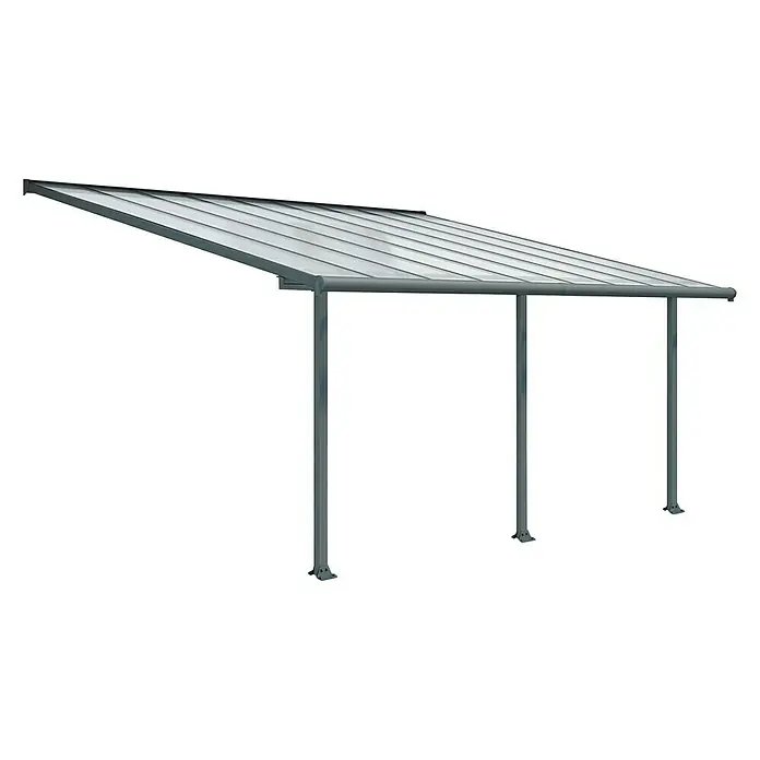 Palram – Canopia Terrassenüberdachung Olympia - Tiefe: 3 m, B x H: 5,46 x 2,1 m, Anthrazitgrau