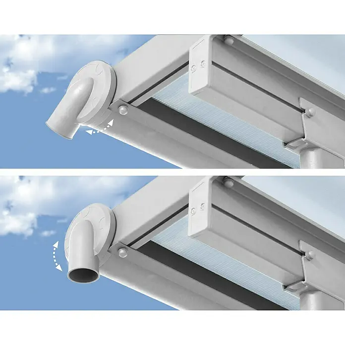 Palram – Canopia Terrassenüberdachung Olympia - Tiefe: 3 m, B x H: 4,25 x 2,1 m, Verkehrsweiß - Anwendungsbeispiel