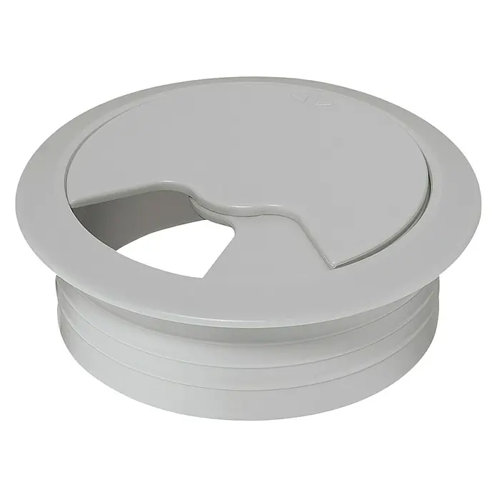 Stabilit Kabeldurchführung - Grau, Durchmesser: 80 mm - Vorderansicht