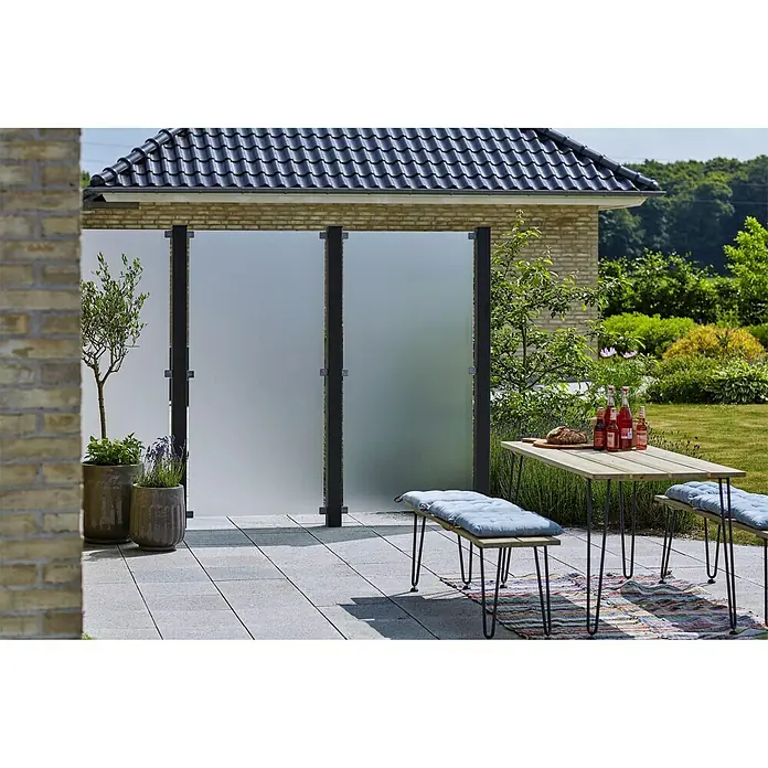 Plus Sichtschutzelement Futura - 90 x 180 cm, Glas, Transparent - Stimmungsaufnahme