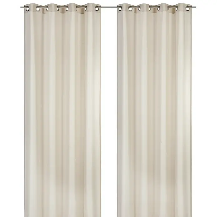 Elbersdrucke Ösenschal Lino - Beige, 140 x 255 cm, 100 % Polyester - Vorderansicht