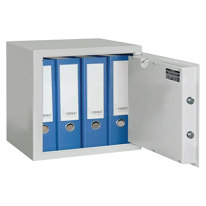Format Möbeleinsatztresor F 2 - L x B x H: 350 x 380 x 380 mm, Doppelbart-Hochsicherheitsschloss, 42 l - Vorderansicht