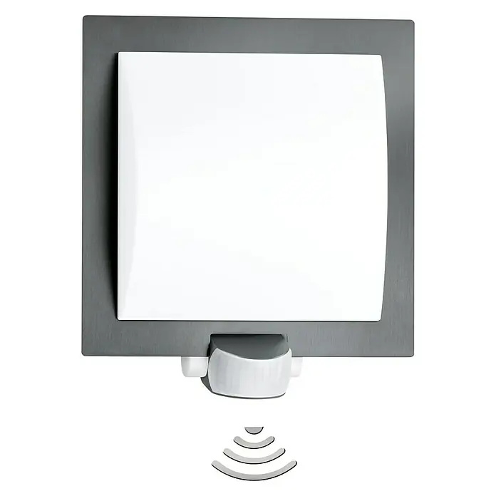 Steinel Sensor-Außenwandleuchte L 20 - 60 W, 8 x 24 x 23 cm, Anthrazit/Weiß, IP44 - Vorderansicht