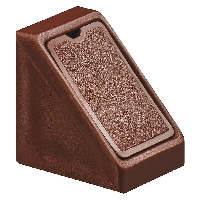 Stabilit Conector de esquina - 21 x 18 x 21 mm, Marrón oscuro - Vista frontal