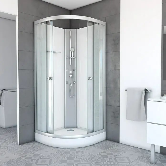 Designdusche White Ocean - 90 x 90 x 210 cm, Weiß - Stimmungsaufnahme