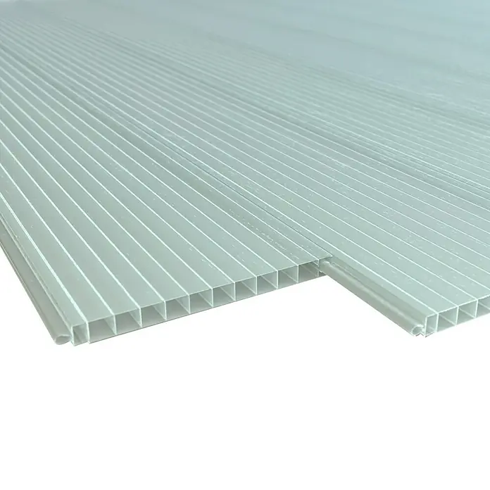 Polikarbonatna ploča sa šupljim komorama - 200 cm x 20 cm x 16 mm, Polikarbonat, Opal - Detaljan prikaz