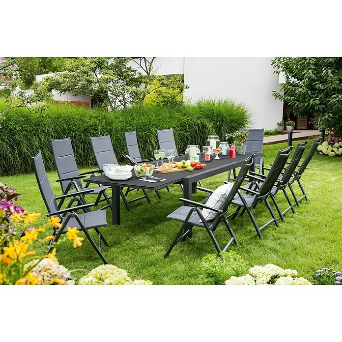 Sunfun Maja Vrtni stol Maja XL - D x Š: 280 x 100 cm, Sigurnosno staklo