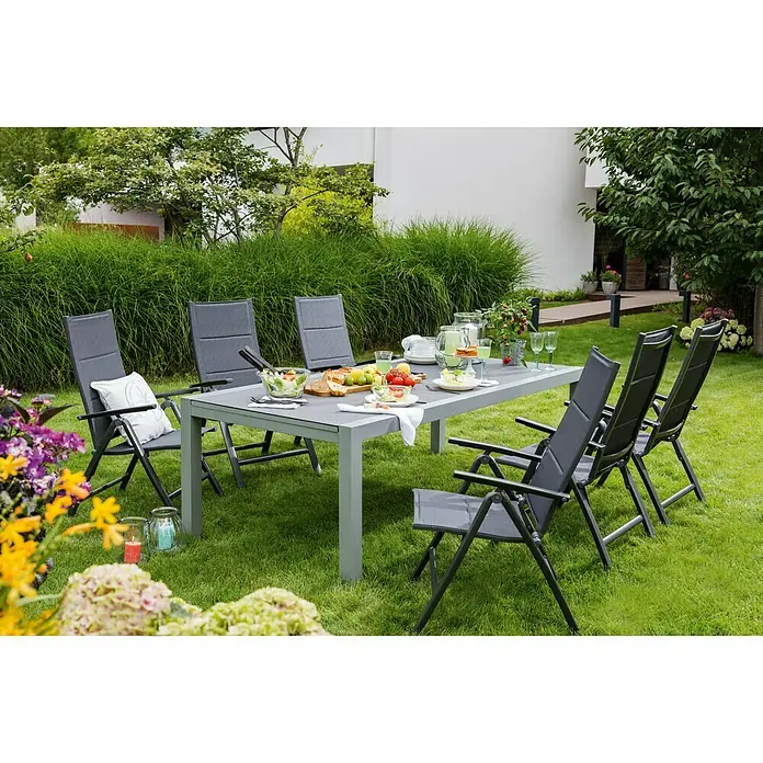 Sunfun Maja Gartentisch Maja XXL - L x B: 280 x 100 cm, Sicherheitsglas