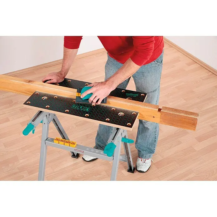 Wolfcraft Master Sklopivi radni stol Master 200 - Radna visina: 800 mm, Veličina radnog dijela: 64,5 x 30 cm