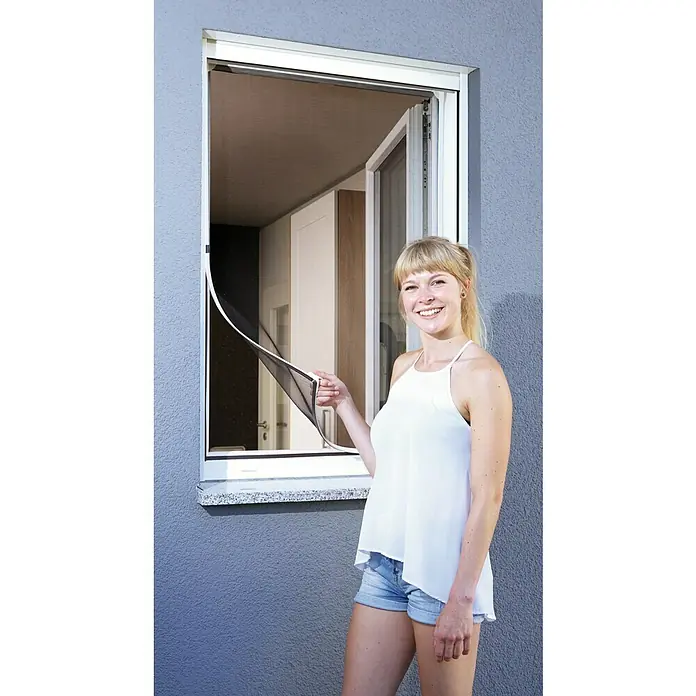 Schellenberg Insect Stop Mosquitera Magnetic - An x Al: 100 cm x 120 mm, Color tejido: Antracita, Fijación mediante imán, Apto para: Mosquitera