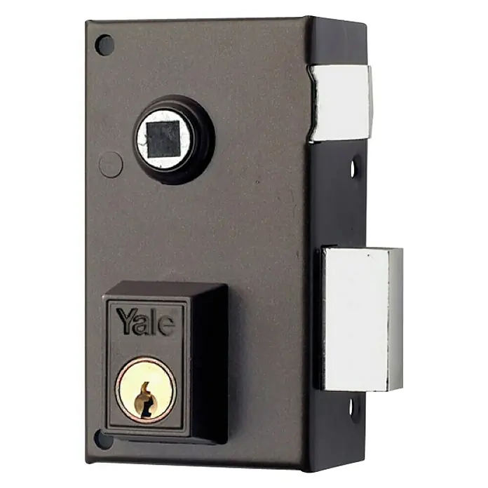 Yale Cerradura con cerrojo 56B60 - Cerradura de bombín, Apertura según normativa: DIN-derecha, Puerta exterior