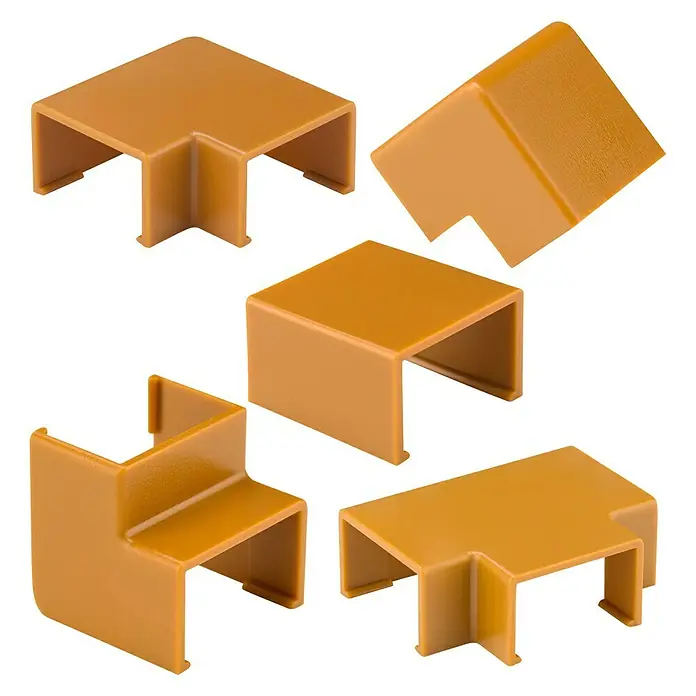 Inofix Plasfix Kit de accesorios para canaleta - Cerezo, An x Al: 1,6 x 1 cm, 7 ud.