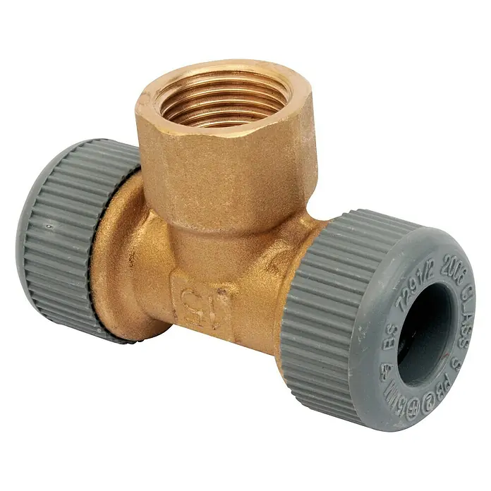 Pieza T PB rosca H - 22 mm, ½″