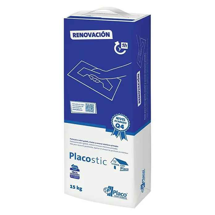 Placo Saint-Gobain Revoco de yeso Placostic Renovación 1h - 15 kg
