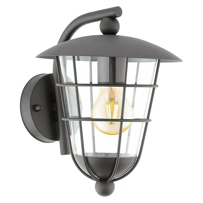 Eglo Wandlamp voor buiten Pulfero - 60 W, 28 x 22 x 28 cm, Zwart, IP44