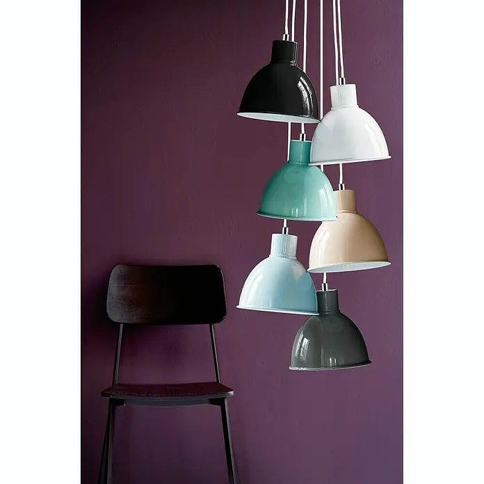 Nordlux Lámpara colgante redonda Pop - 60 W, Ø x Al: 21,5 x 23 cm, Negro, E27
