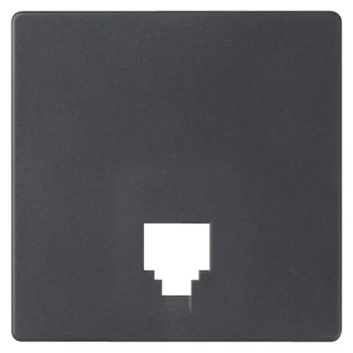 Simon 82 Tapa para mecanismo Teléfono - Negro, Plástico, En pared