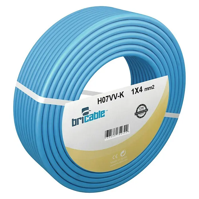 Bricable Cable unipolar neutro - H07V-K1x4, 25 m, Azul