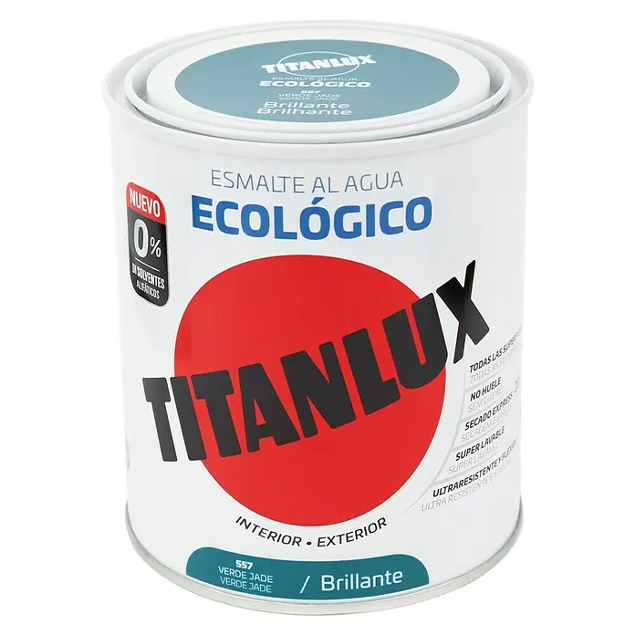 Titanlux Esmalte de color Eco - Verde jade, 750 ml, Brillante