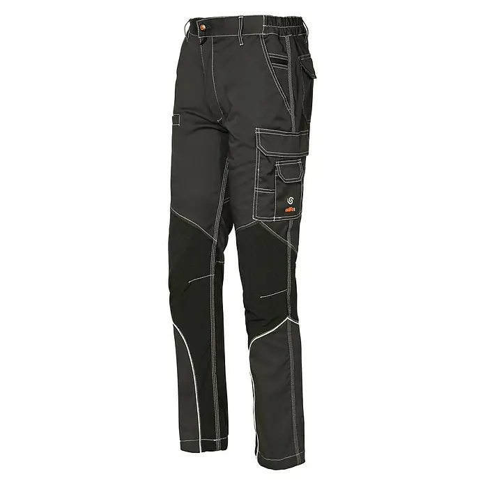 Industrial Starter Pantalones de trabajo Stretch Extreme - 65% poliéster/32% algodón/3% spandex, Gris oscuro, XS