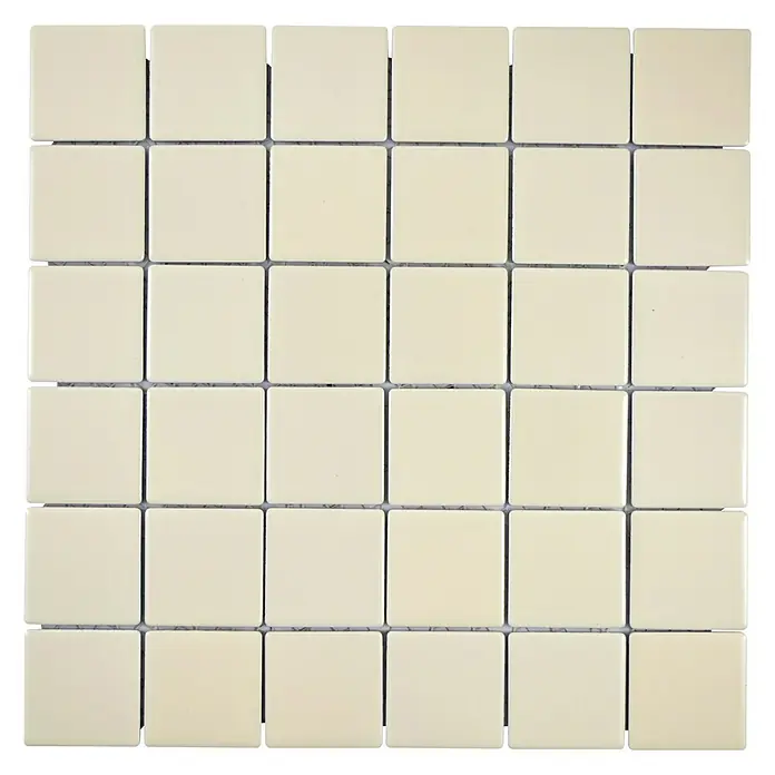 Mosaikfliese Quadrat Uni CD 272 - 29,8 x 29,8 cm, Beige, Matt - Ansicht von oben