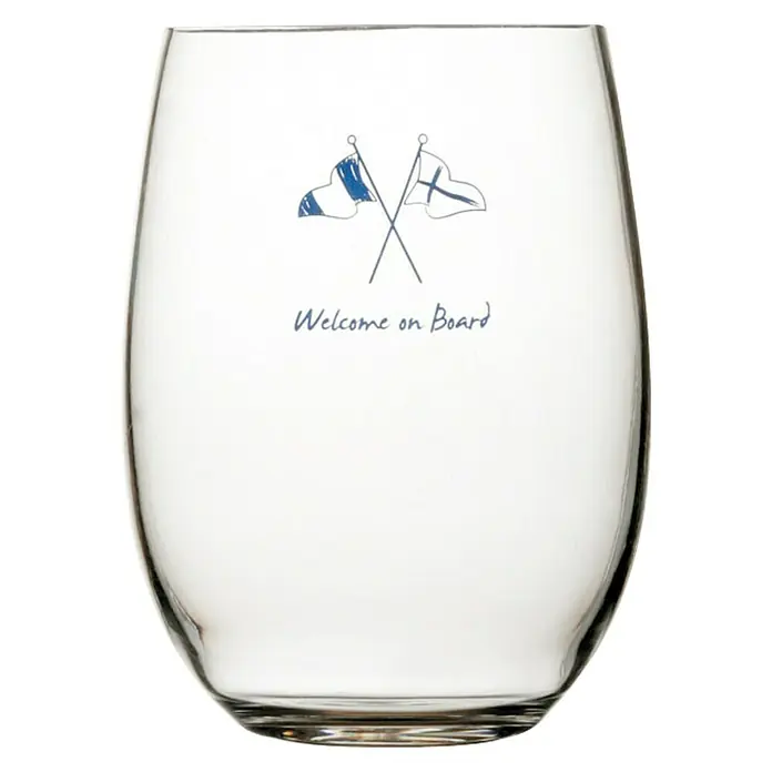 Marine Business Welcome on Board Vaso para beber de resfresco - 6 uds., Plástico, Transparente