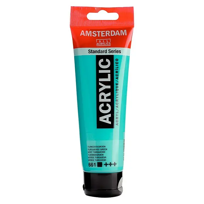 Talens Amsterdam Pintura acrílica Standard - Verde turquesa, 120 ml, Tubo