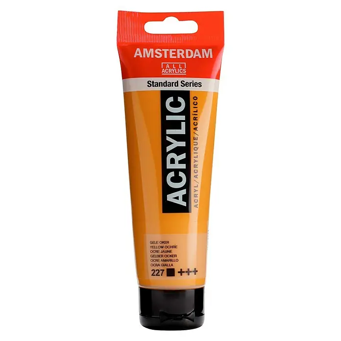 Talens Amsterdam Pintura acrílica Standard - Amarillo Ocre, 120 ml, Tubo